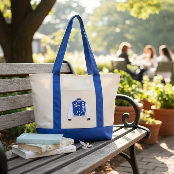 Handbags - ZPB Sorority LARGE Canvas Tote Bag Reusable Merch